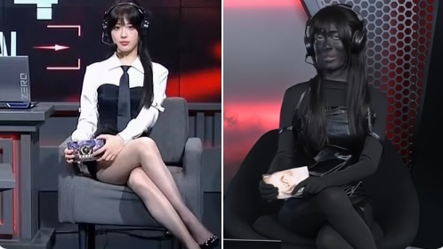 中國女賽評「喳喳」日前穿著短裙出席《永劫無間》職業聯賽，遭網友質疑穿著短裙迎合「男性事件」。最終，喳喳選擇以「一身黑」的造型硬扛酸民，英勇舉動也受到大批網友讚揚。   圖：翻攝自 @itsayosan X 帳號