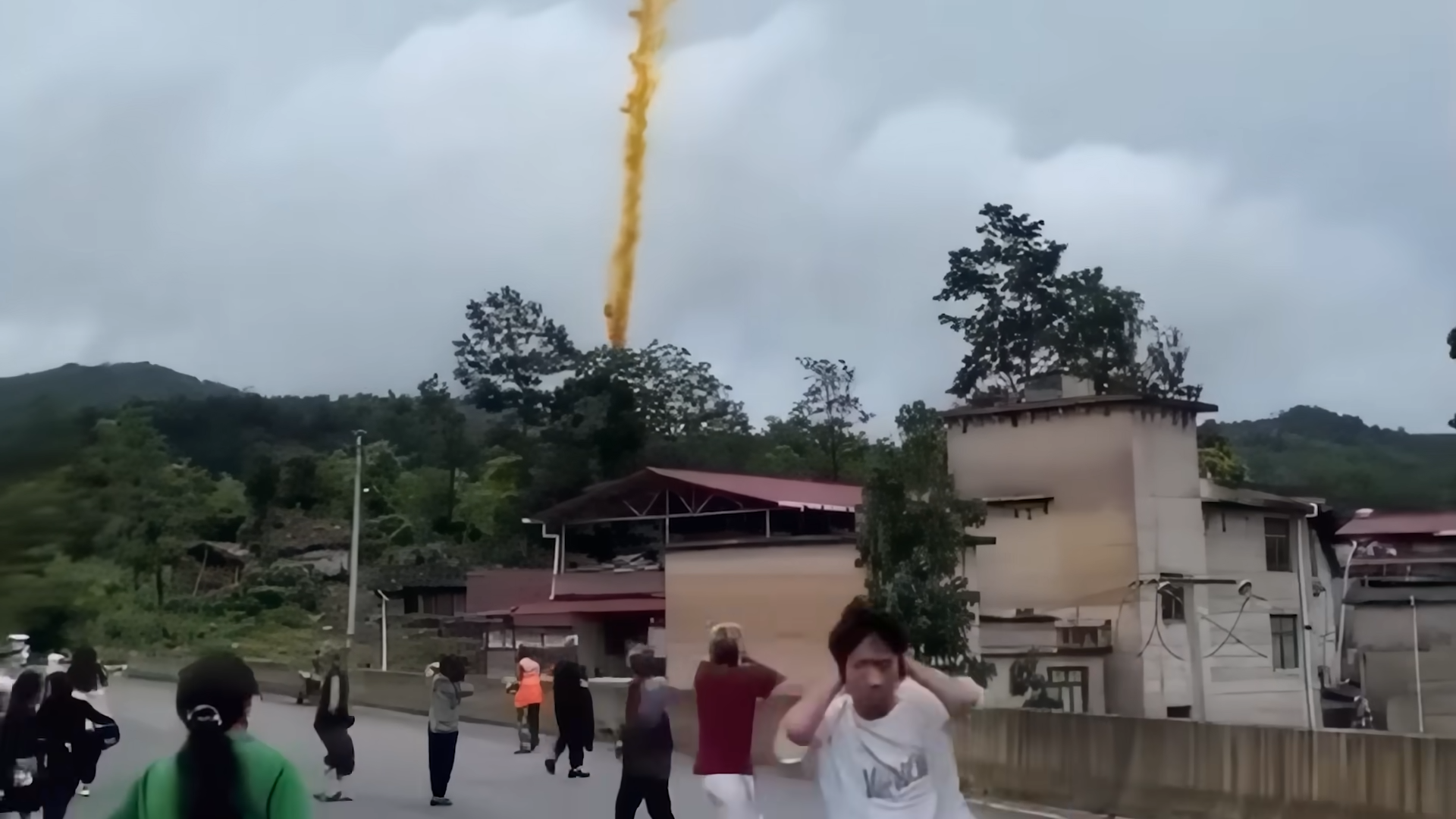 Watch China’s rocket stages crash back near homes