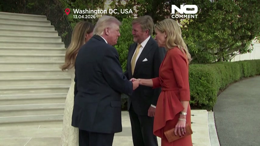 Trump hosts Dutch royals at the White House for dinner and overnight stay