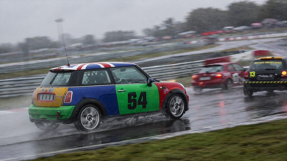 Cheap car endurance race on track