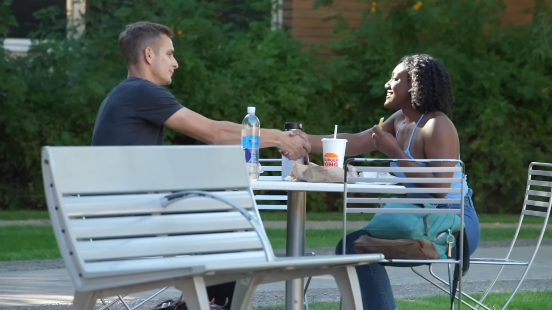 He joined strangers in public and the reactions went from confused to ...