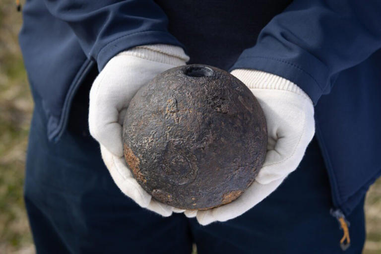 Unexploded mortar shell from the Battle of Culloden found 280 years on