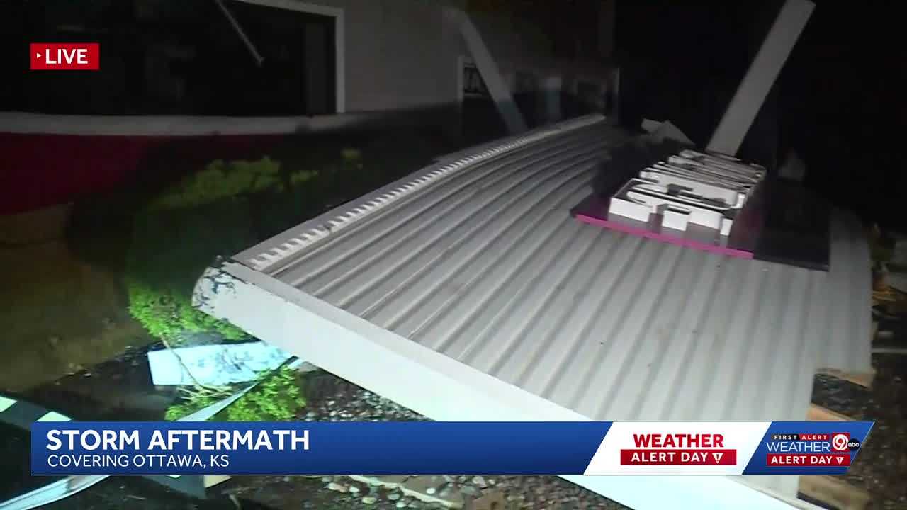 Kansas tornado leaves widespread damage, outages Monday night, 3 injured