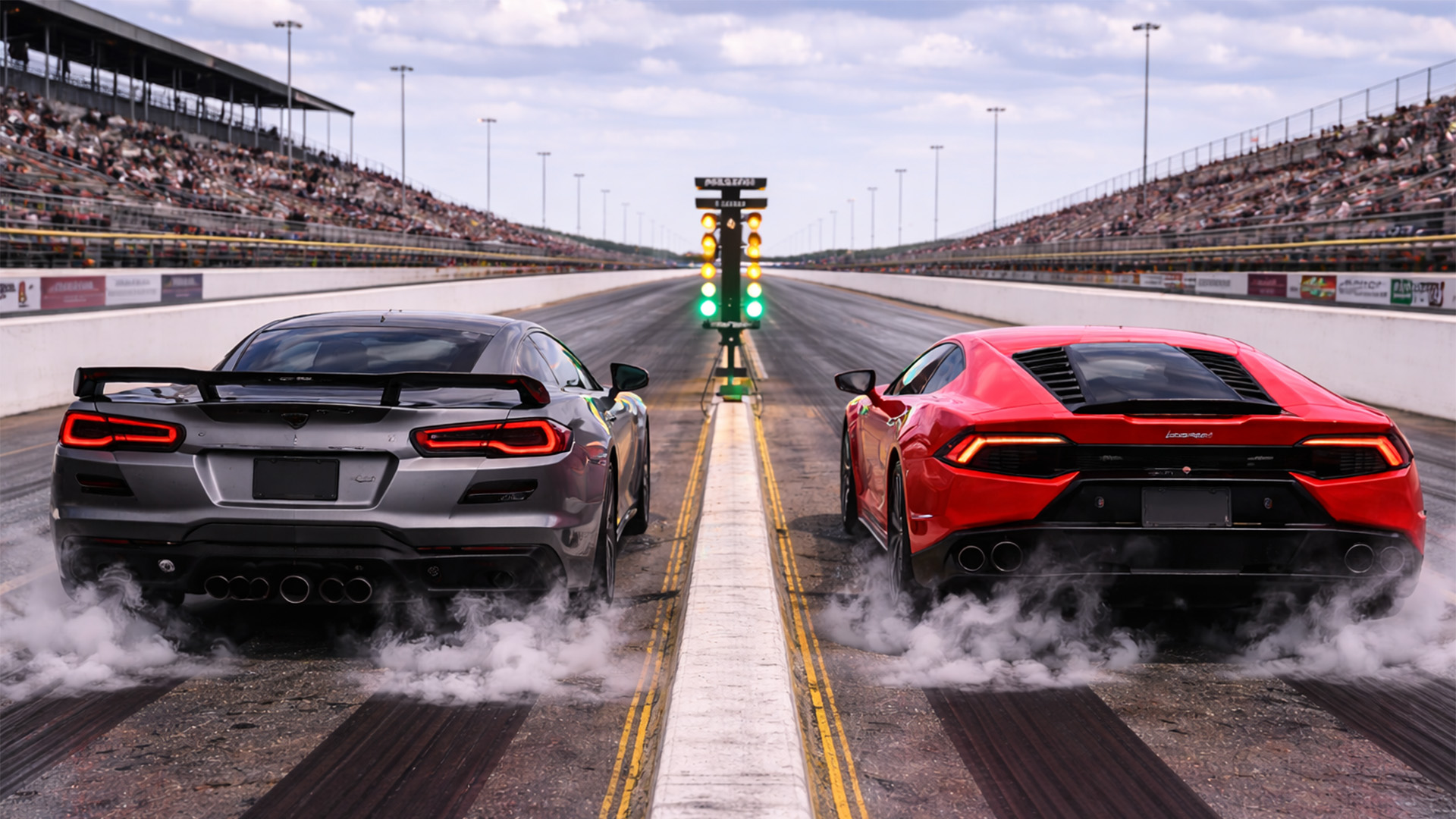 Lamborghini Huracán Evo Vs C8 Z06 Wallpaper For Desktop