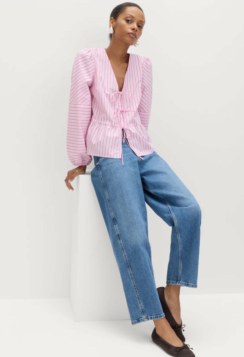 M&S's pink striped blouse is the feel-good spring buy that lifts even ...