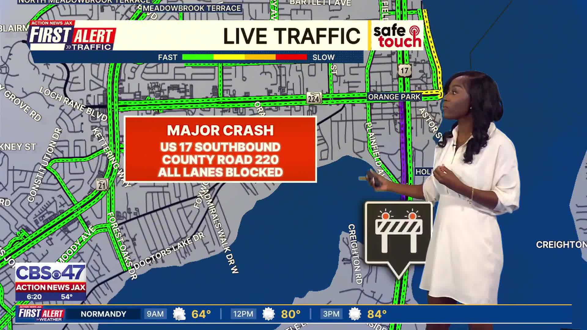 Crash blocking US 17 lanes in Clay County | First alert traffic
