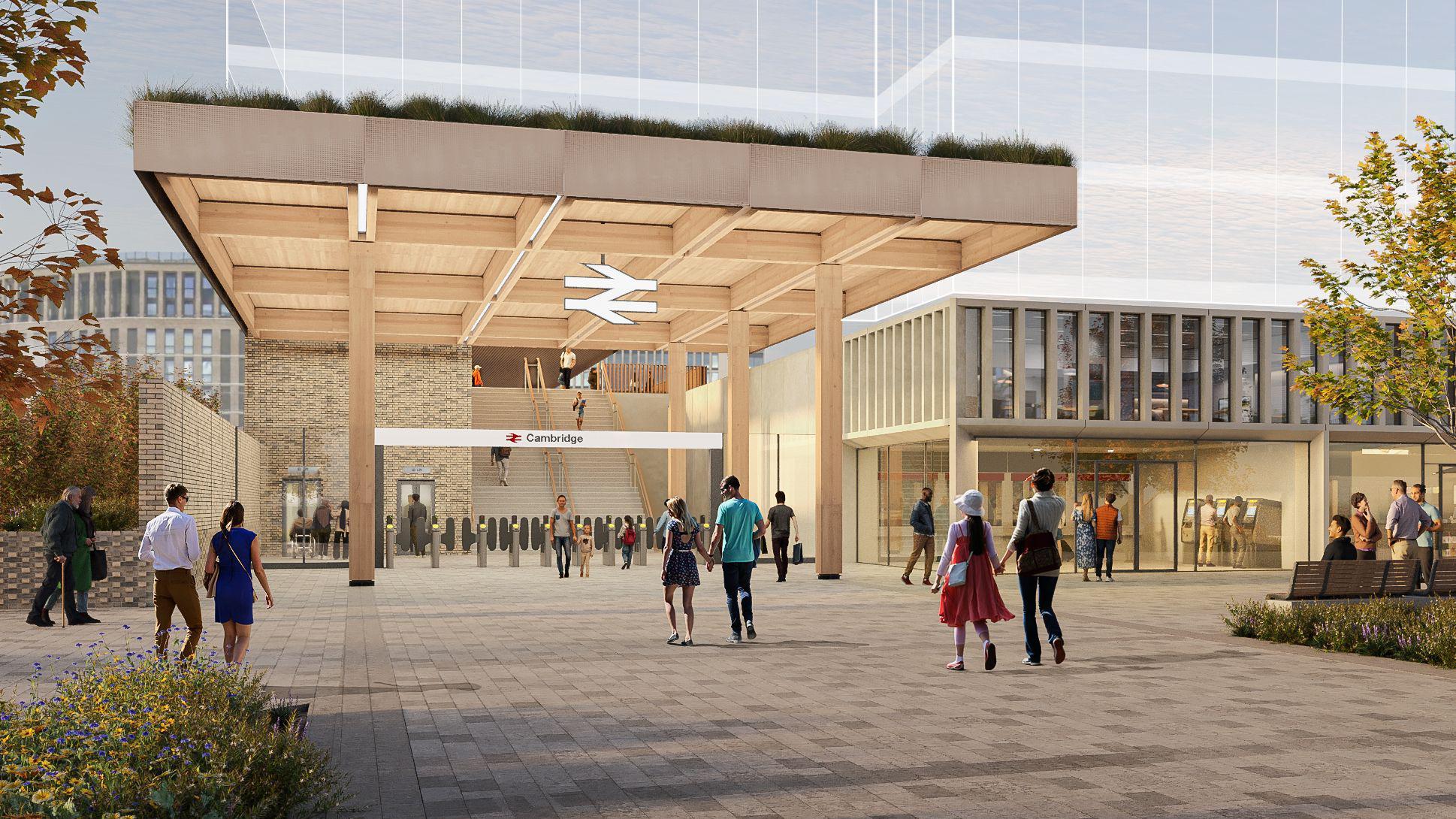 First Look At New Cambridge Rail Station Entrance