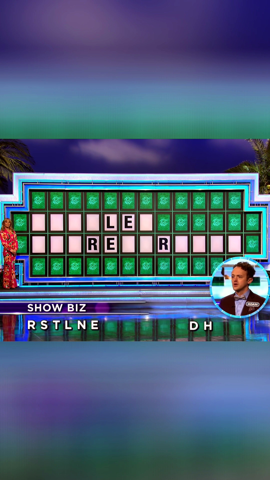 Adam solves bonus round before clock starts on Wheel of Fortune