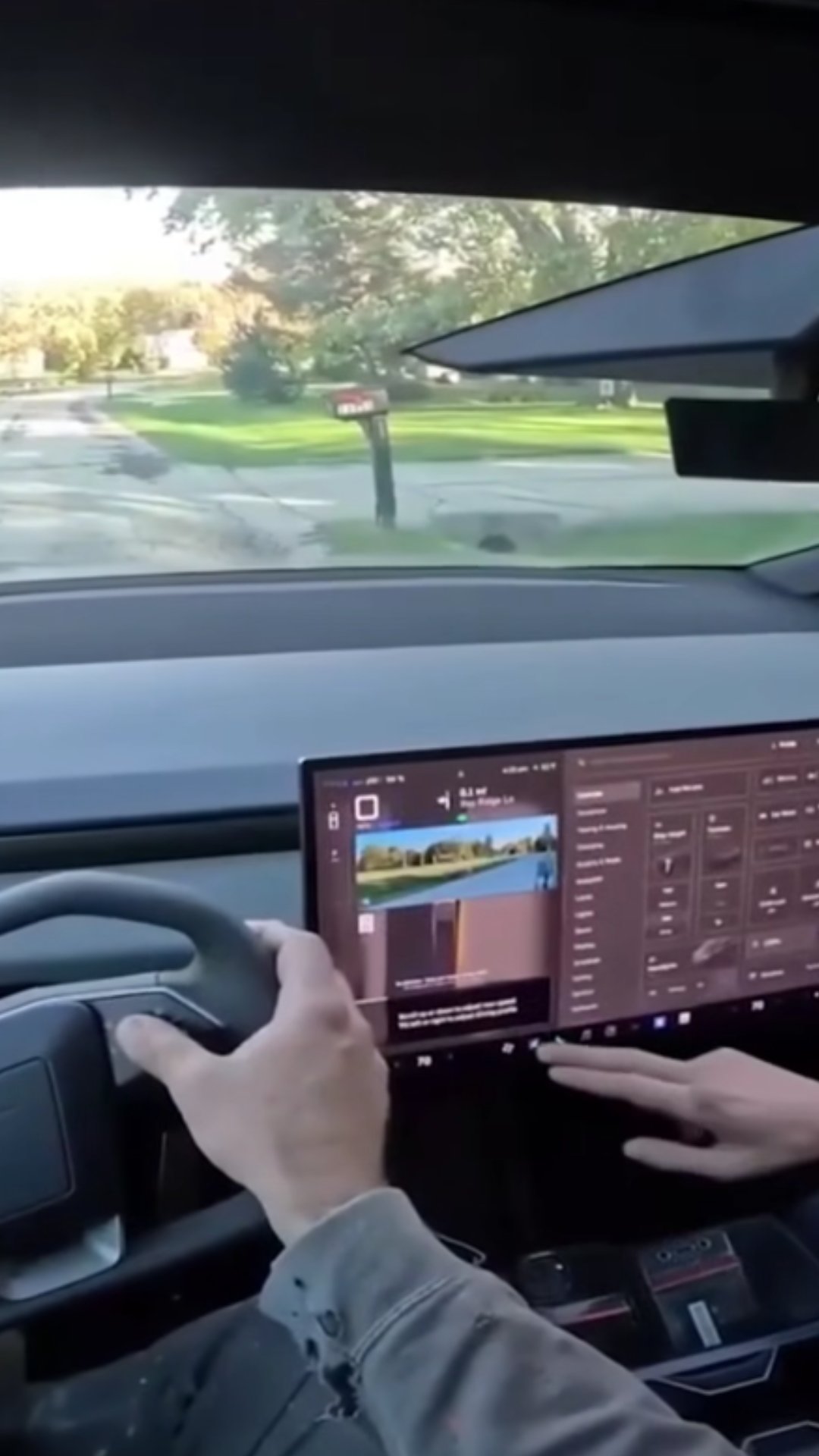 Inside the Tesla truck interior