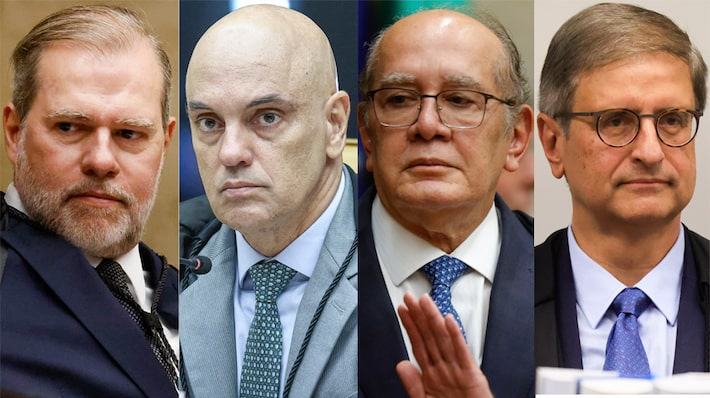 Alexandre de Moraes, Dias Toffoli, Gilmar Mendes e Paulo Gonet Foto: Wilton Junior/Estadão