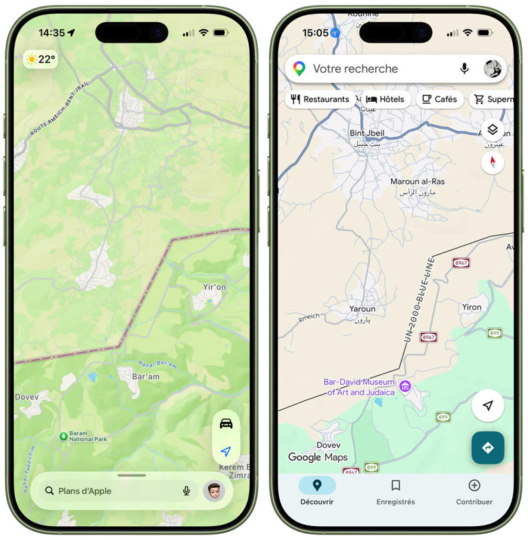 Cartes vides au Liban : Apple assure que Plans a toujours été nul