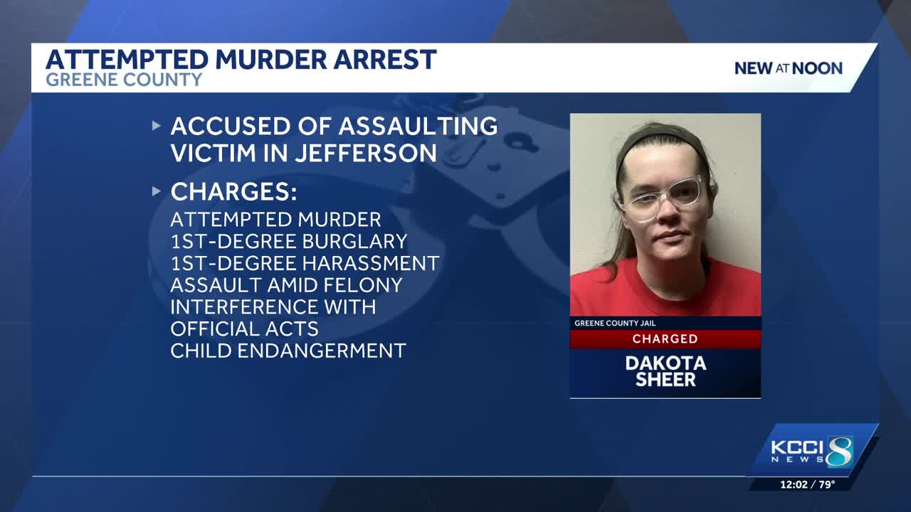 Central Iowa woman charged with attempted murder after overnight assault