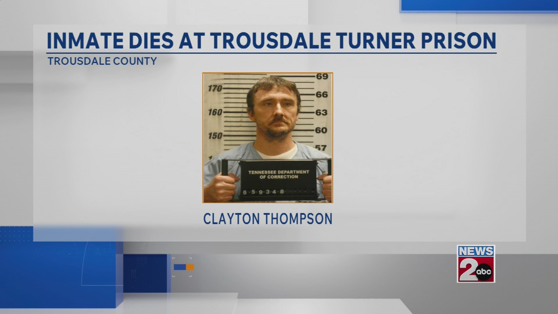 Inmate dies at Trousdale Turner Correctional Center
