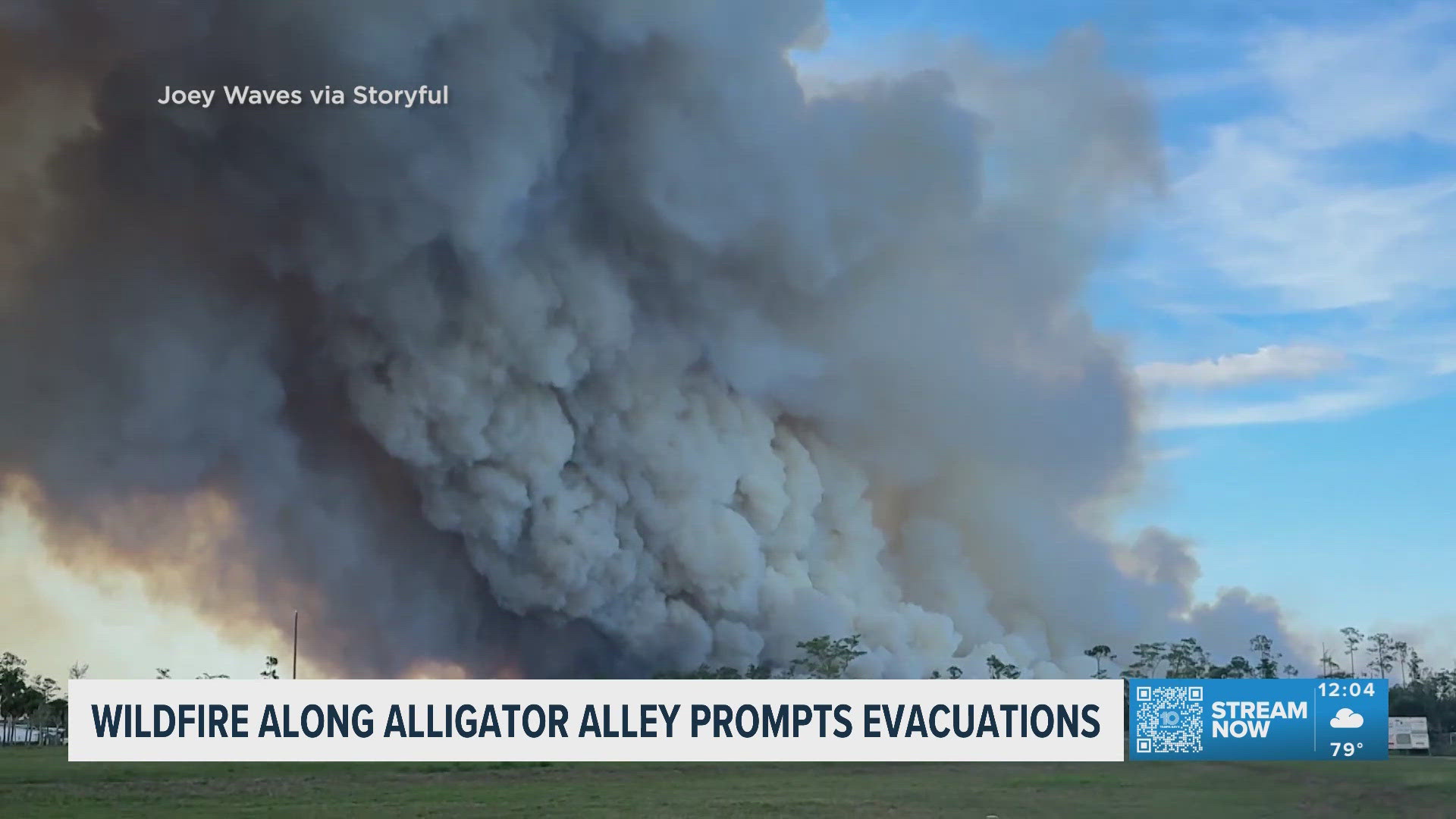 Tuesday afternoon update on wildfire burning along I-75