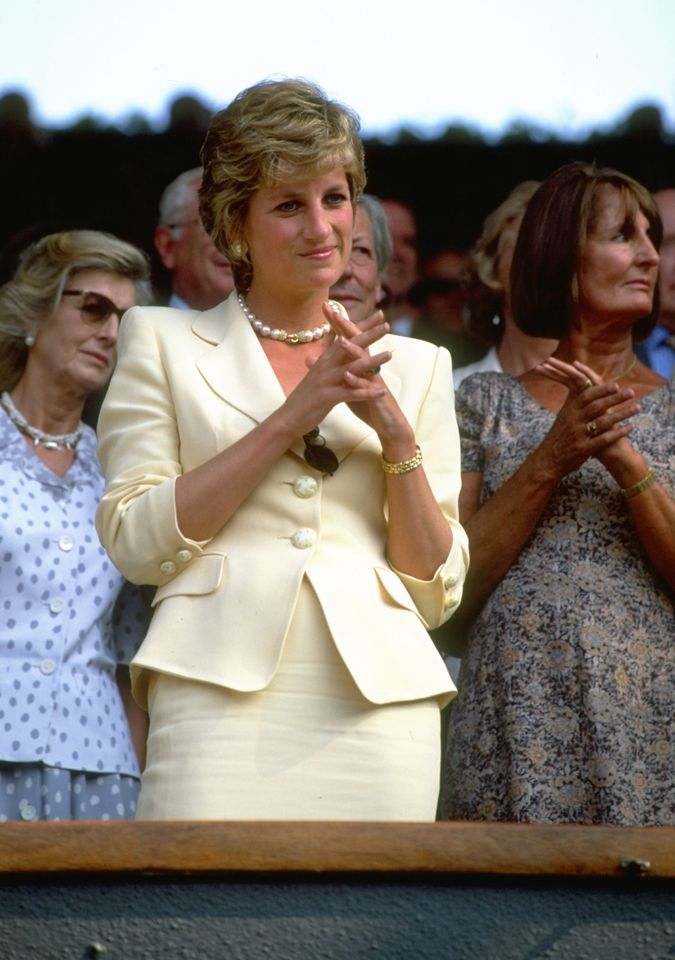 Princess Diana at Wimbledon on July 9, 1995