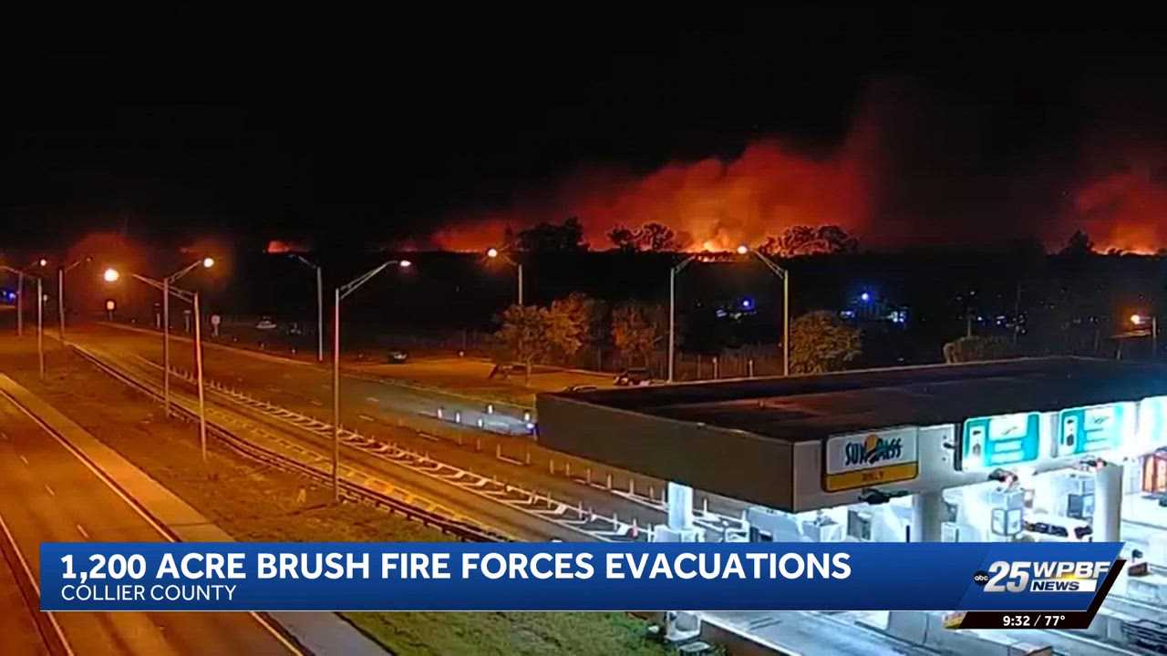 1,200-acre brush fire forces thousands to evacuate
