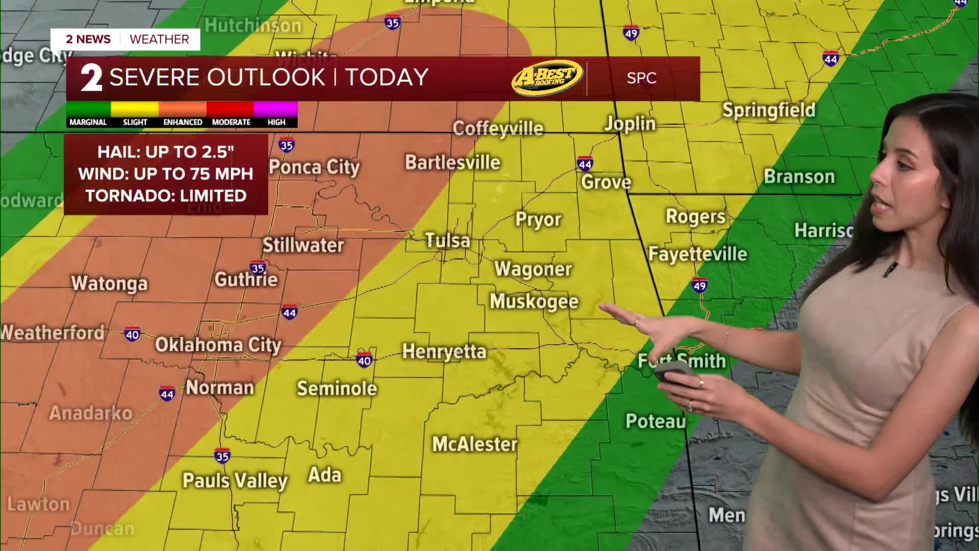 Strong to severe storms possible tonight