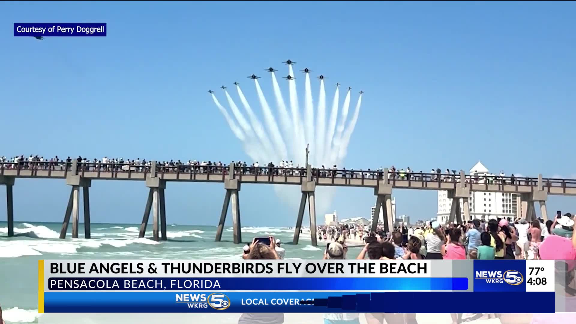 Blue Angels form 'Super Delta' in Pensacola Beach flyover with Air ...