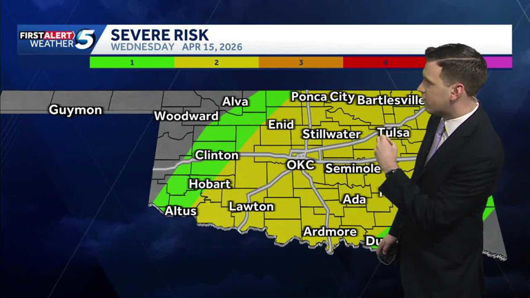 Severe storms move to eastern Oklahoma on Tuesday, but tornado risk ...