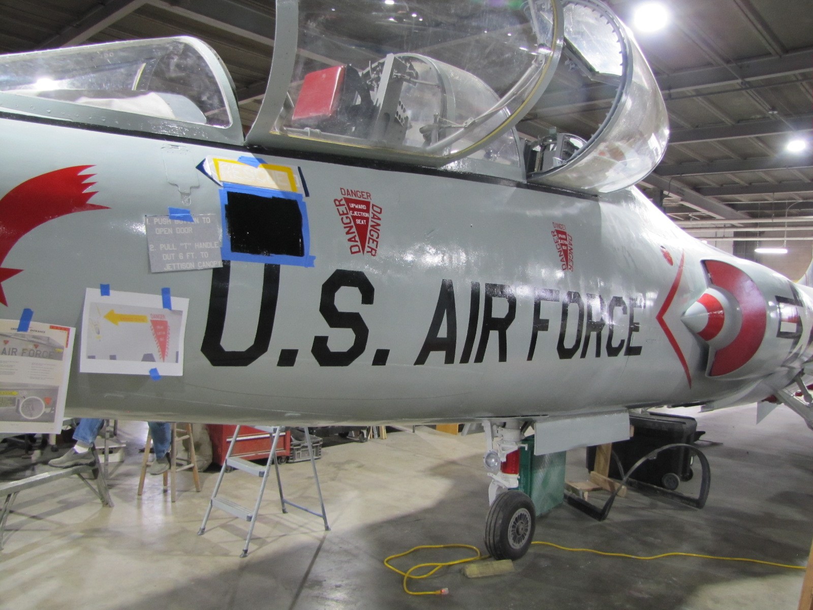 Restoration progress on F-104D Starfighter at MAPS Air Museum
