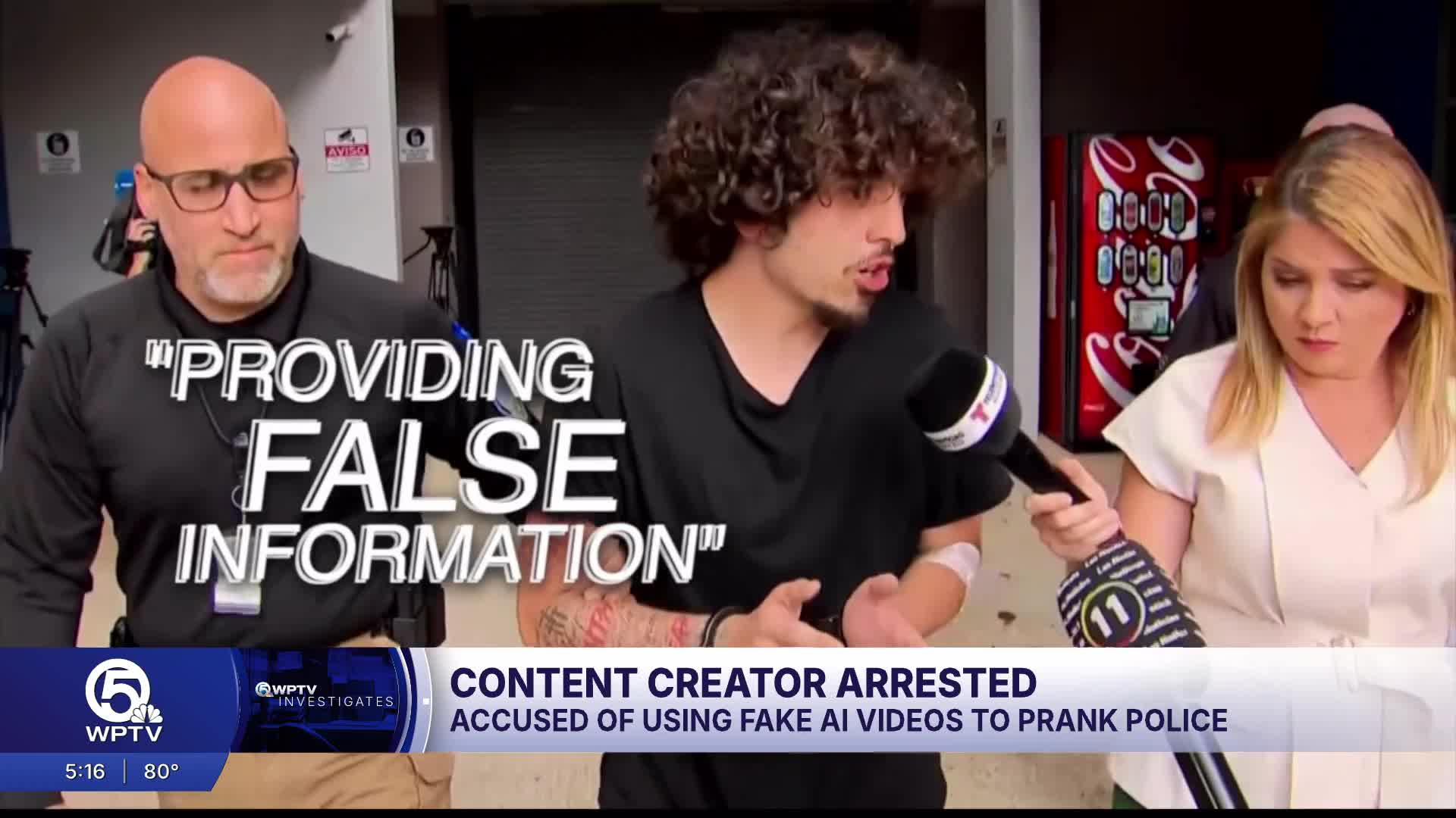 Content creator arrested for making fake police report with AI video