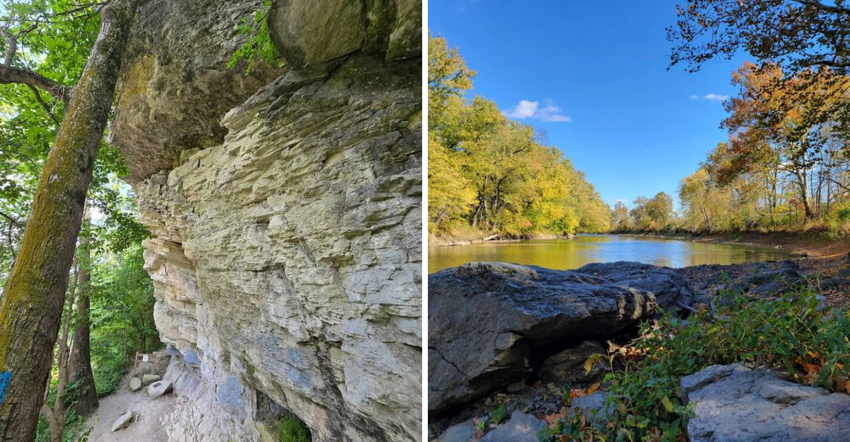 The massive Indiana river lookout where you can scramble to the top of ...