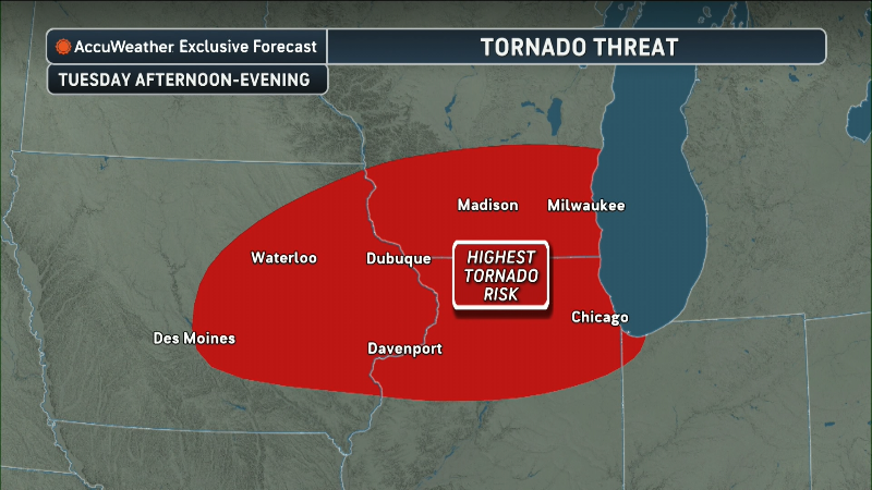 High severe weather and tornado threat in the Midwest