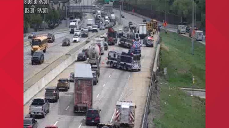 Box truck driver cited after 7-vehicle crash on Route 30 injures 6 people