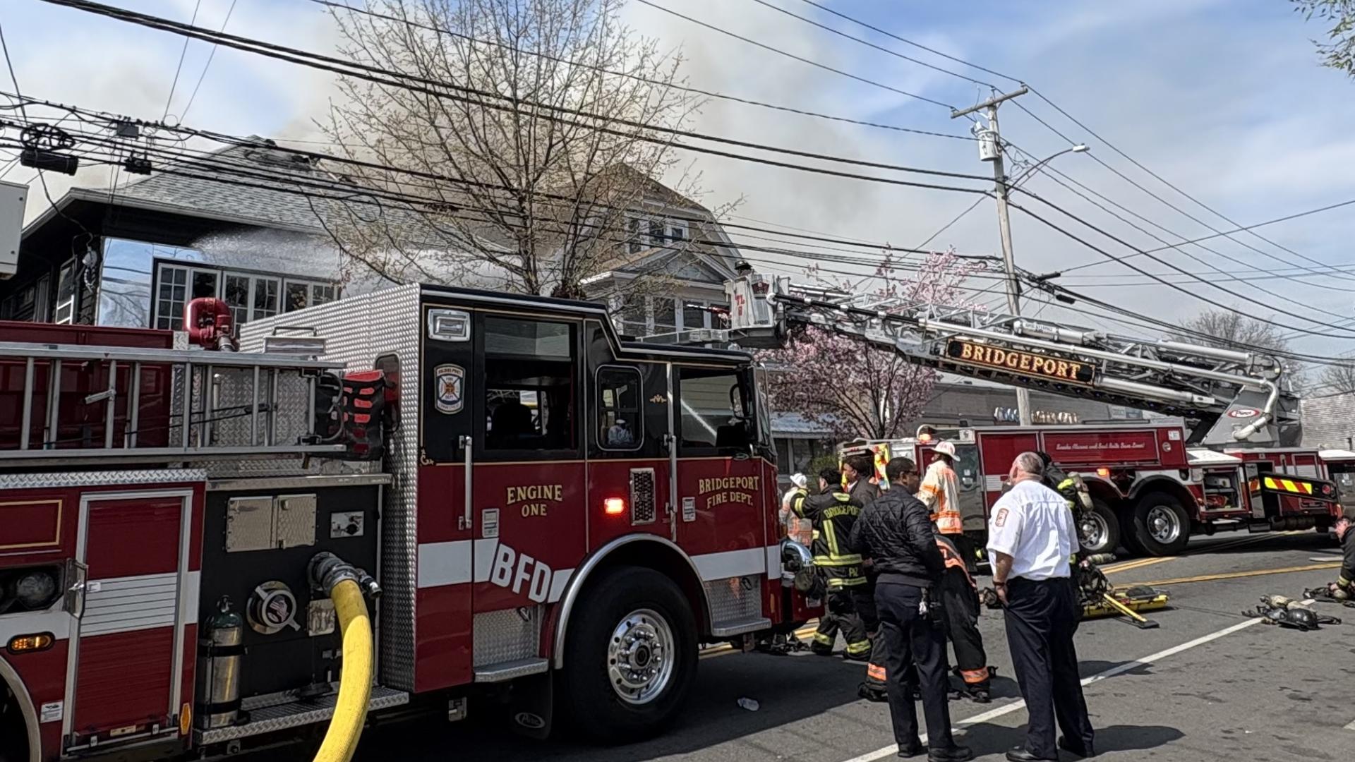 Bridgeport fire crews battle 3-alarm blaze on East Main Street