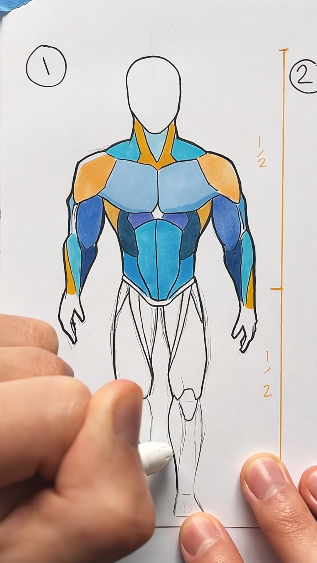 How to draw realistic legs with simple shapes