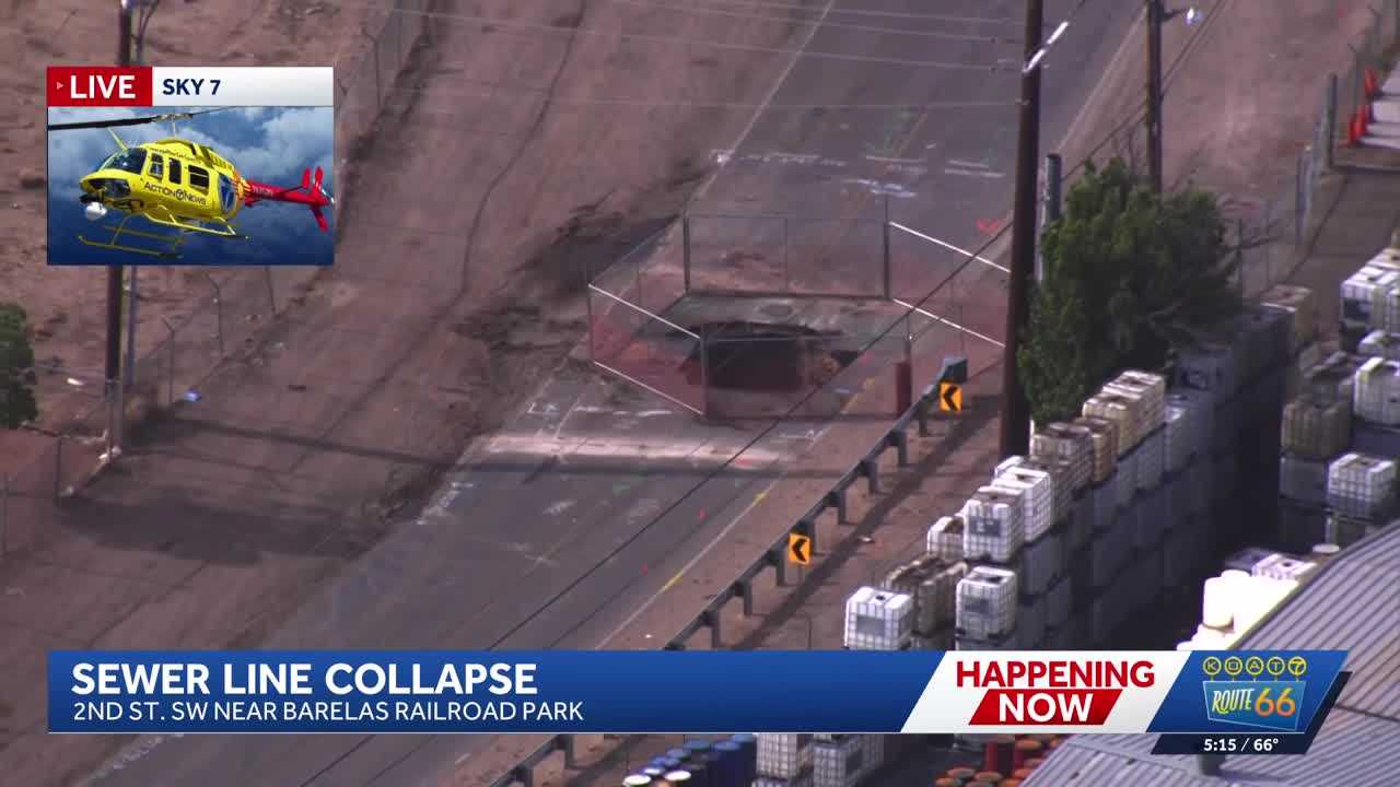 Sewer collapse causes sinkhole in Albuquerque