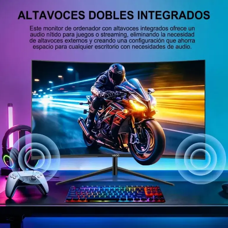 Monitor Gamer Vedd Curvo de 24