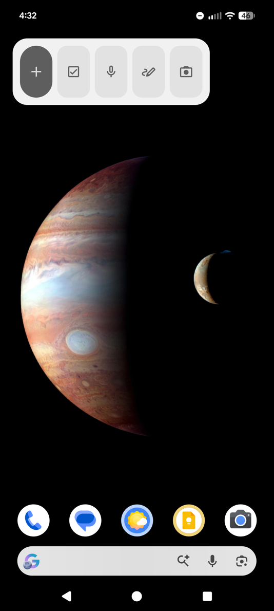 A small Google Keep widget. 