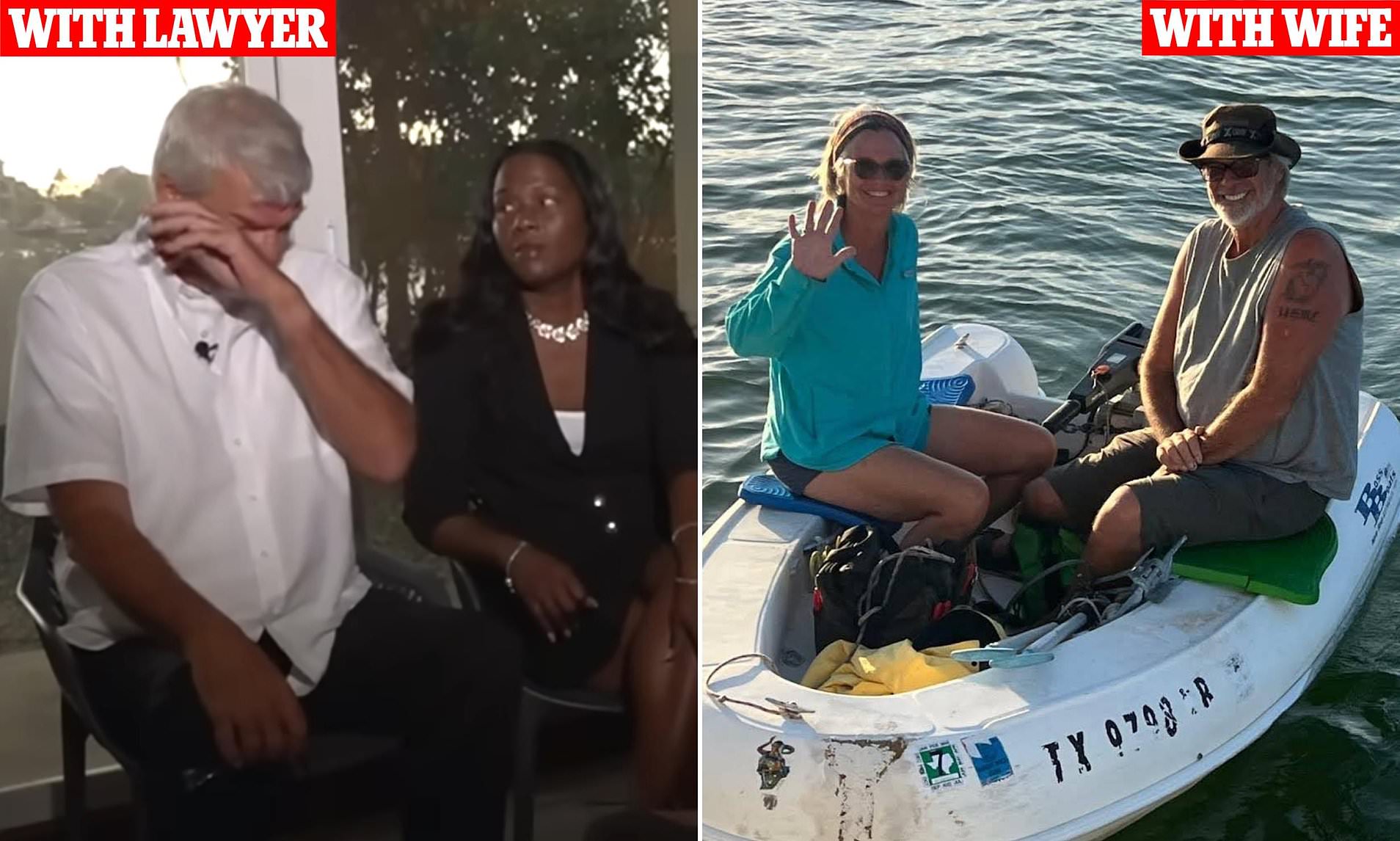 Man whose wife vanished overboard cries as lawyer halts interview after ...