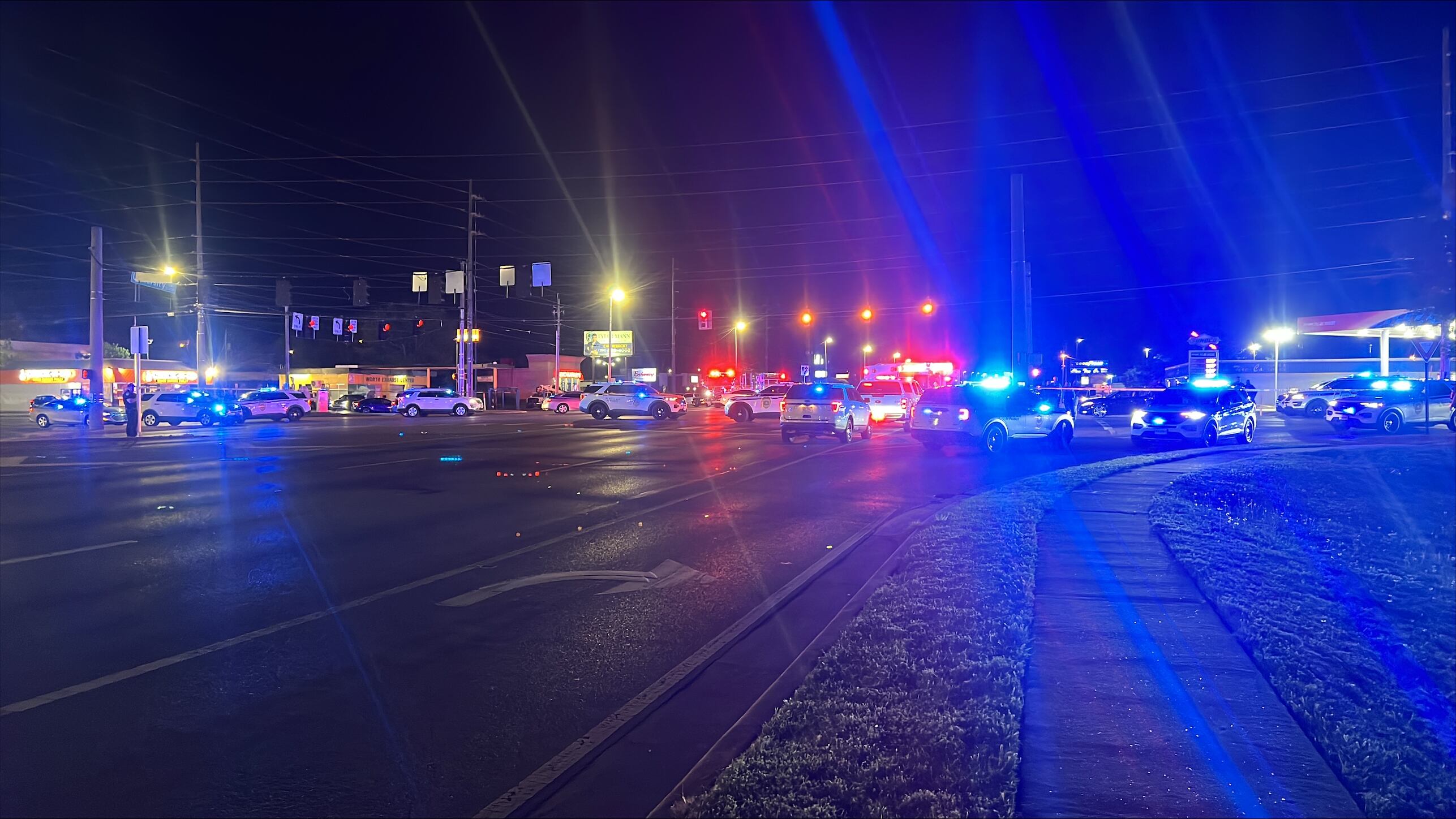 Heavy police presence in Huntsville; roadway blocked
