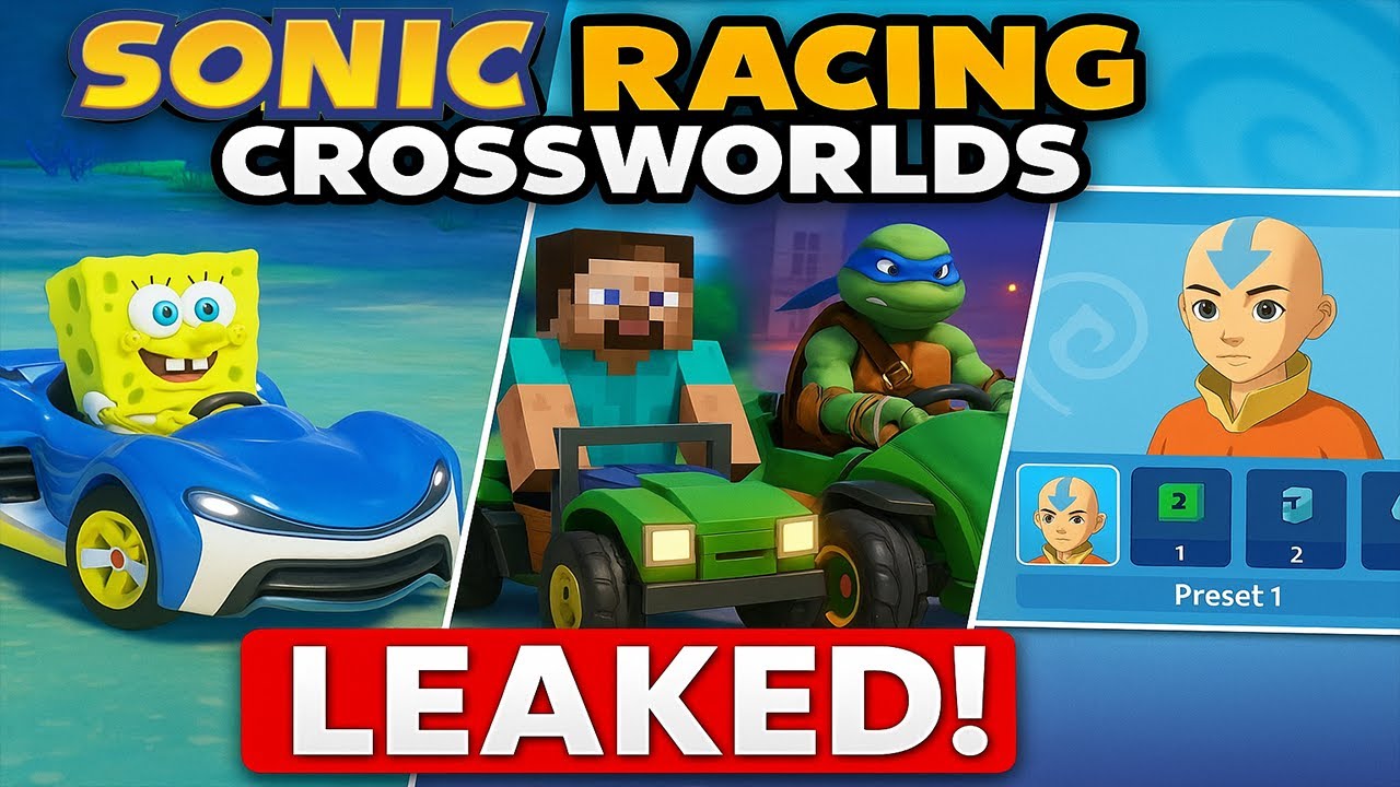 🚨 Sonic Racing CrossWorlds - SpongeBob, Minecraft, TMNT & Avatar leaked ...