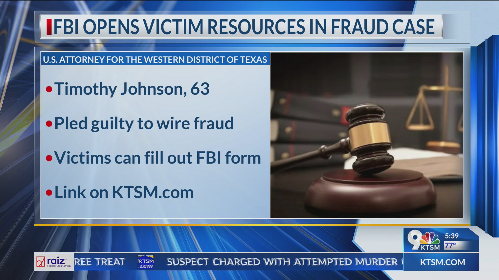 FBI El Paso seeks victims in wire fraud case