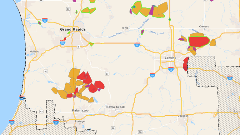 Over 40,000 without power after storms push through West Michigan