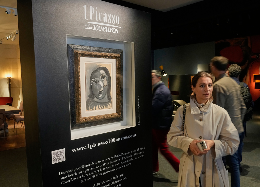 Raffle winner thrilled to claim a $1 million Picasso with a $117 ticket