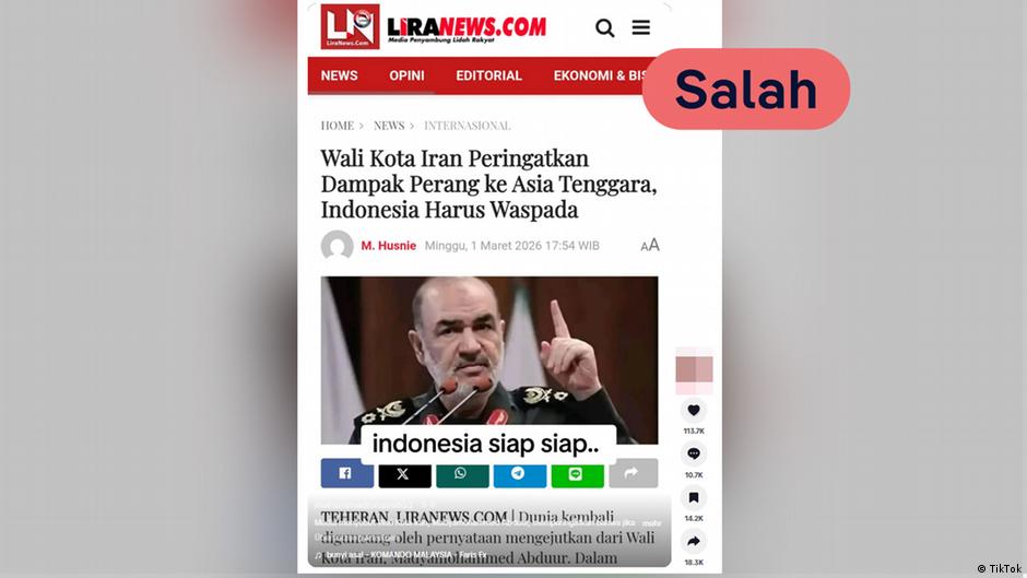 Fakta atau Hoaks: Peringatan Iran ke Indonesia Soal Perang?