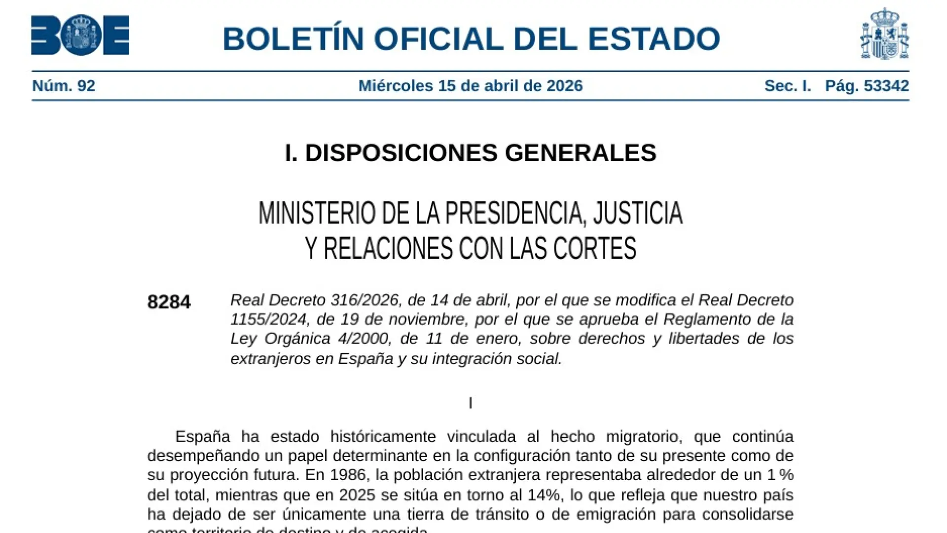 El BOE publica el Real Decreto que aprueba la regularización masiva de ...