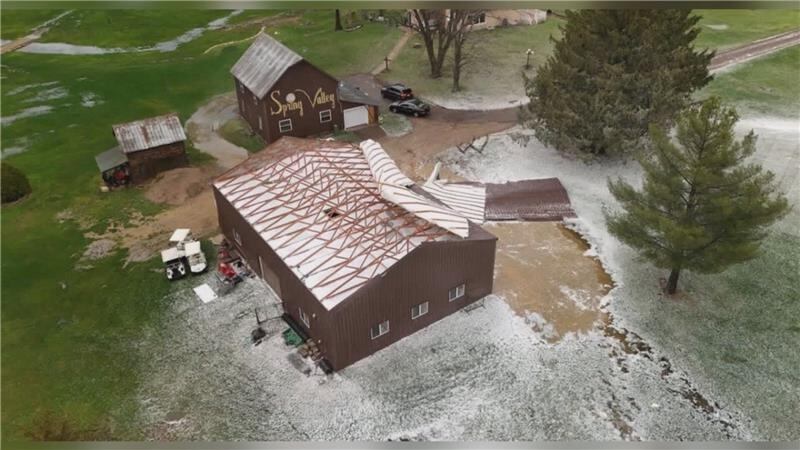Tornado confirmed in Union Center area, multiple homes damaged