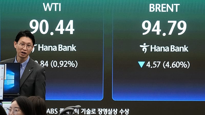 Oil prices fall as renewed hopes for peace talks feed a stock market rally