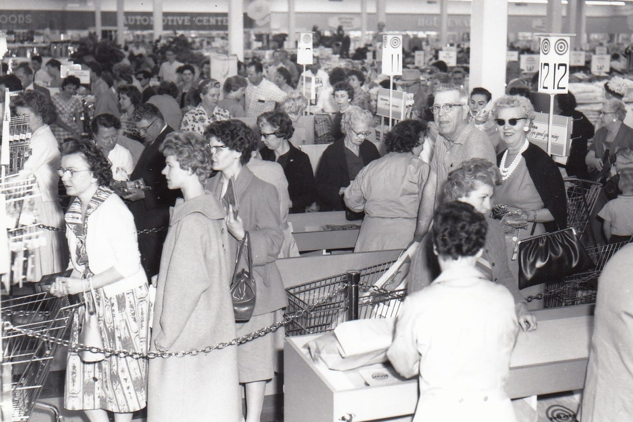 See how the aisles of Target stores changed from the 1960s to today
