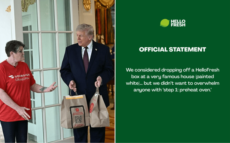 HelloFresh issues brutal response to Trump DoorDash moment