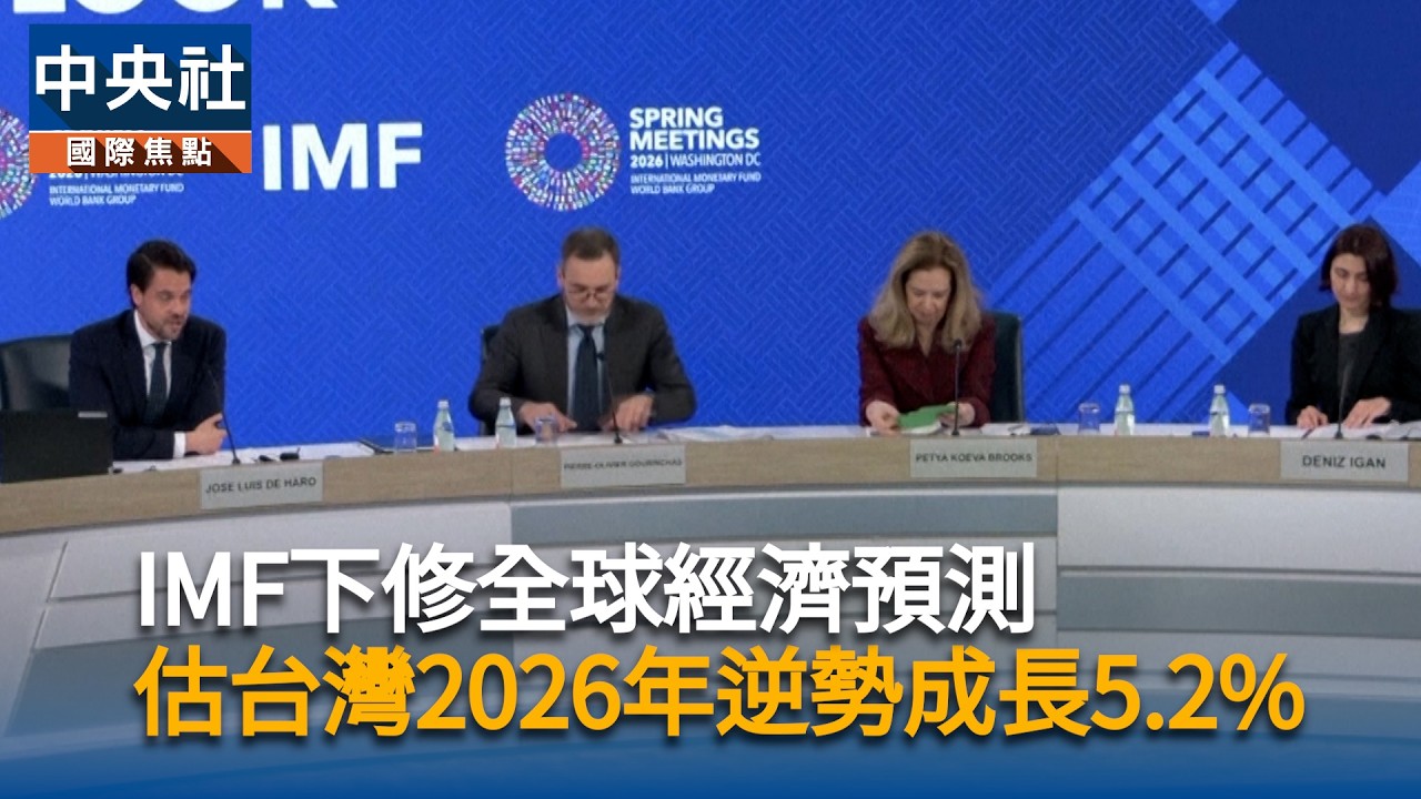 IMF下修全球經濟預測 台灣逆勢成長估實質GDP增5.2%