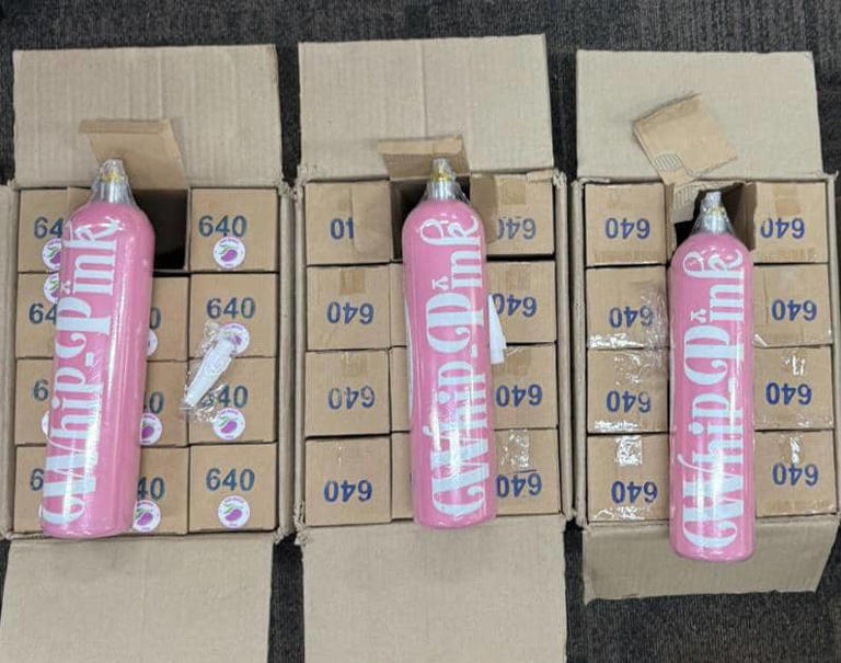 Bareskrim Polri membongkar jaringan produksi dan peredaran gas Nitrous Oxide (N2O) ilegal bermerek Whip Pink (Dok. Bareskrim)