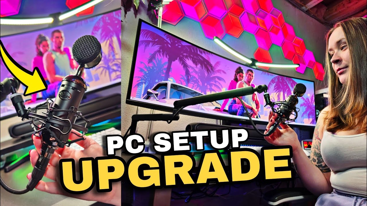 Low profile upgrade to our secret PC gaming setup Cahaya mic stand boom ...