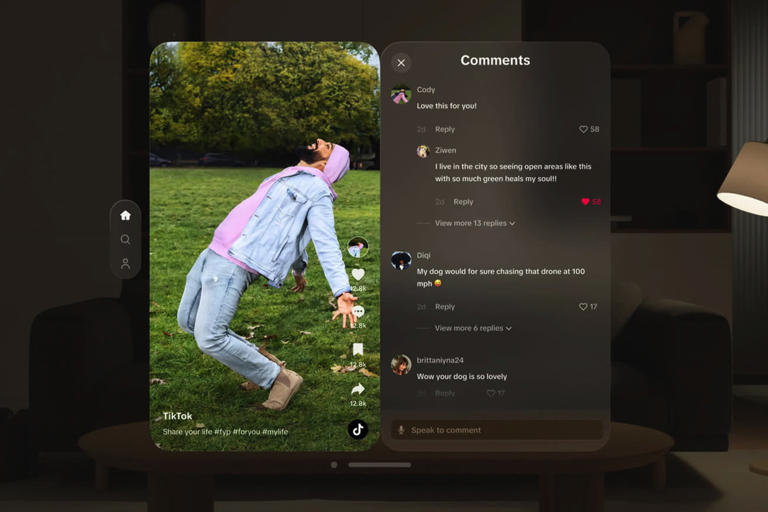 L’application TikTok pour Vision Pro ne fonctionne déjà plus
