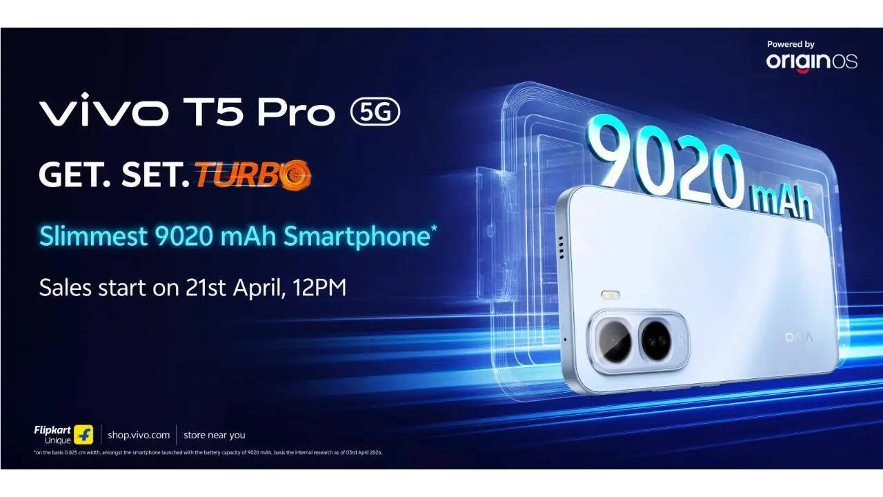 Vivo T5 Pro with 9,020 mAh battery and 90W fast charging support ...